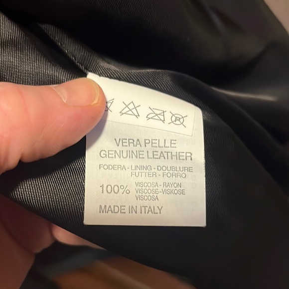 Rare Vintage 90’s Pelle Moda Vera Pelle Genuine Leather Jacket Mens Size 52 - Picture 11 of 12